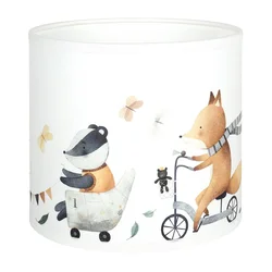 Brilagi - Univerzalni abažur BOBO E27 prečnika 15 cm beli/životinjice