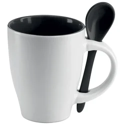 SKODELICA 250ML Z ŽLIČKO MIDOCEANBRANDS MO734403 BELA/ČRNA
