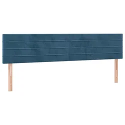 Vidaxl Posteljno vzglavje temno modra 180x5x78/88 cm žametna