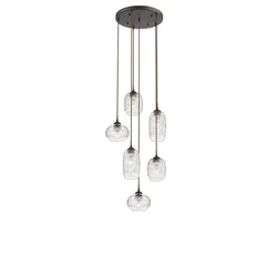 LUSTER DEVON E27 6X40W SMEĐI METAL