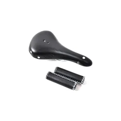 Selle Royal Sedište Monte Grappa MC1 Kožno, Ručke kožne 120mm, Crno