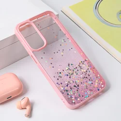 Maska za Samsung A25 Frame Glitter, Roze