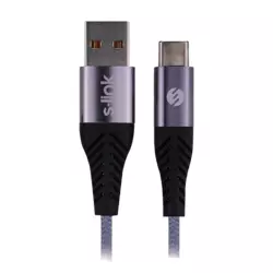 S-LINK USB-C kabl SL-STM55T USB Kabl USB-A USB-C Srebrna