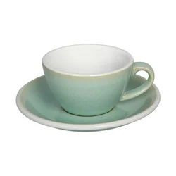 Loveramics Egg - Flat White 150 ml Cup and Saucer - Basil