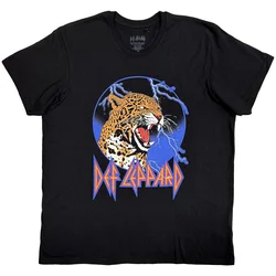 Def Leppard Lightning Leopard Black L Majica