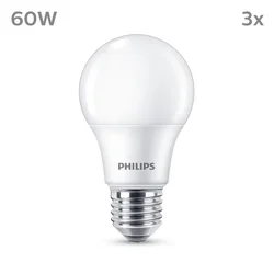 Philips LED žarnica E27 8W 806lm 2.700K mat 3ks - Plastika