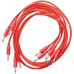 Erica Synths Braided eurorack patch cable 60cm (5pcs, red) 0,6 m Ravni - Ravni Patch kabel