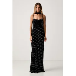 Le Privé obleka viskozna ROSELINE CHIFFON DOTS
