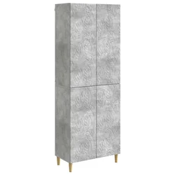 Set ormara 2 pcs Betonska siva Konstruirano drvo