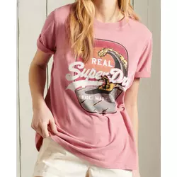 womens Vintage Logo Itago T-Shirt in Washed Black