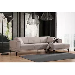 Atelier del Sofa Ugaona garnitura Horizon 85x43x207cm Svetlobraon