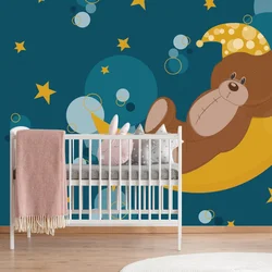 Tapeta medvedek na luni - 490x330