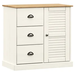 Komoda s ladicama VIGO 78x40x75 cm bijela od masivne borovine