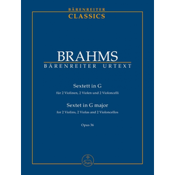 BRAHMS :  note SEXTETT IN G OP.36,SCORE