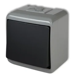shumee Otroško enopolno stikalo sivo/grafitno IP54 30WHE-1