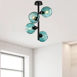 Opviq Luster Benek-15-14492, 40x40x55cm, IP20, Crno-plavi