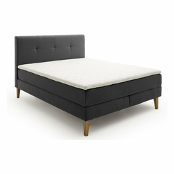 Antracitno siva boxspring postelja 180x200 cm Stockholm – Meise Möbel