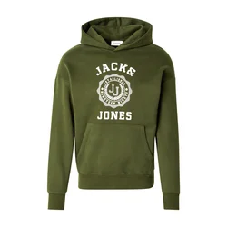 JACK & JONES Majica JJVICTO oliva/bela
