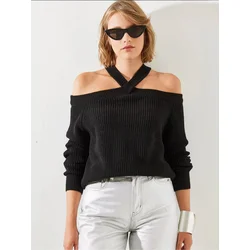 Bianco Lucci Pulover Pullover črna