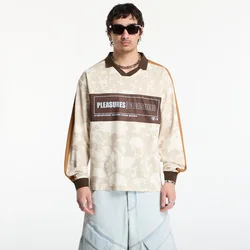 Majice PLEASURES Despair Long Sleeve Jersey Ecru XL