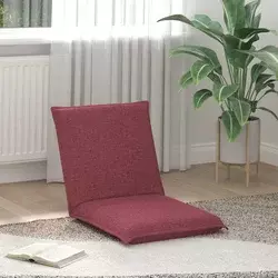 Podesivi podni naslonjač Vinska crvena Tkanina