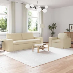 Vidaxl Kavč 2 pcs krema 182 x 80 x 82 cm blago