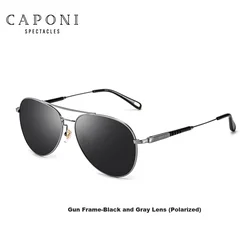 Caponi Unisex naočare za sunce, Sivo-crne