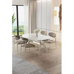 Hanah Home Trpezarijski set, 5 komada, Bež