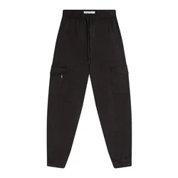 Bershka Kargo hlače črna
