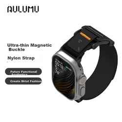 Aulumu Zamenska narukvica za pametni sat za Apple Watch Ultra 2/Serije 9/10/SE, Crna