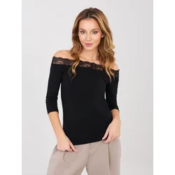 Črna bluza s 3/4 rokavi