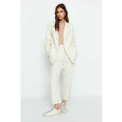 Trendyol Cream Blazer Jacket-Pants Woven Bottom-Top Suit