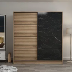 Hanah Home Garderober Kale-7169, 220x210x60 cm, Hrast-crni