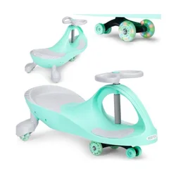 Eco Toys Guralica za decu Wiggle sa Led točkovima, Zeleni