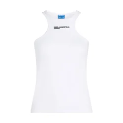 KARL LAGERFELD JEANS Top temno zelena/bela