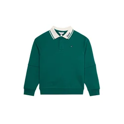 TOMMY HILFIGER Majica smaragd/naravno bela