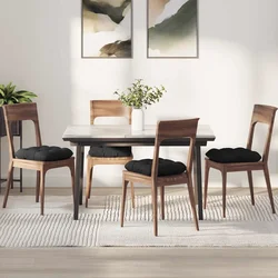 Jastučići za sjedenje 4 pcs Crna 40 x 40 x 12 cm tkanina