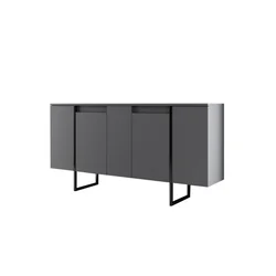 Hanah Home Luxe Komoda, Sivo-Crna