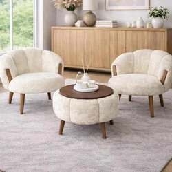 ATELIER DEL SOFA Fotelje i klub stočić Star Cream