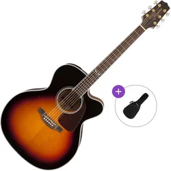 Takamine GJ72CE Basic SET Brown Sunburst Elektroakustična jumbo