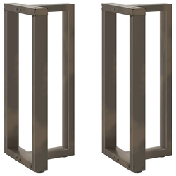 Noge za barski stol T-oblika 2 kom Crne 50x35x(90-91) cm Čelik