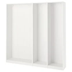 PAX 3 okvira garderobera, bela, 200x35x201 cm