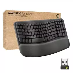 LOGITECH Wave Keys wireless keyboard - GRAPHITE for Business