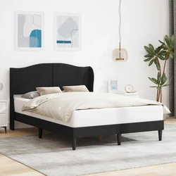 vidaXL Konstrukcija postelje Črna 140 x 200 cm Umetno usnje