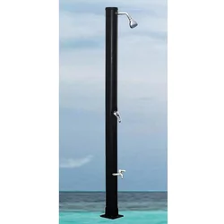 NERO Solarni tuš 20L crni ravni sa nožnom slavinom H=220cm