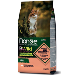 MONGE Suva hrana za sterilisane mačke sa ukusom lososa i graška Bwild 1.5kg