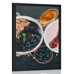 Plakat okusni sadni muesli - 60x90 silver