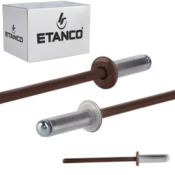 Aluminijaste odprte zakovice 4x12mm RAL 8017