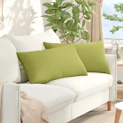Jastučići za sofu 2 pcs Svijetlo zelena 80 x 40 cm tkanina