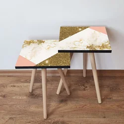 Hanah Home Set klub stočića 2Shp264, 2 komada, Šareni